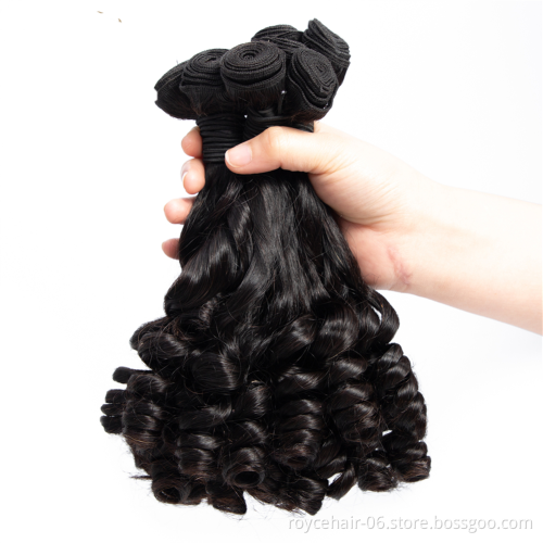 Virgin Cuticle Aligned Brazilian Human Hair Double Drawn Virgin Hair Fumi Loose Wave Bundles with Lace Closure